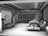 室内客厅设计3D模型