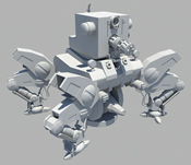 Maya机器人,装甲车模型