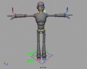 绑定好的人物角色  动画练习3D模型