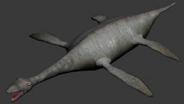 蛇颈龙,远古海洋生物3D模型