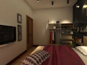 卧室一侧场景3D模型