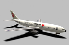 中国国际航空公司客机3D模型