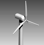 风车,风力发电器3D模型