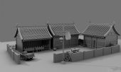 古代驿站,古代建筑3D模型