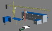 塔吊,建筑器材,建筑工地3D模型