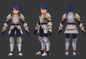 剑士,战士,骑士,刚学游戏角色模型时做的3D模型作品
