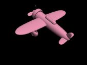 粉红色飞机3D模型
