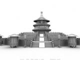 天坛建筑maya模型