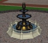喷泉,建筑场景3d模型
