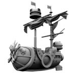 桑尼号,卡通船maya3d模型