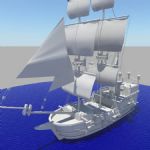 帆船maya3d模型