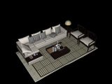 中式沙发模型,室内模型max3d模型