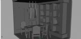 室内场景,书房maya3d模型