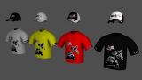 赛车服,T恤,帽子,鸭舌帽,服装3D模型