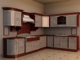 复古木质厨房3D模型