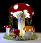 蘑菇中庭互动展max3d模型