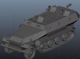 二战德国装甲车maya模型