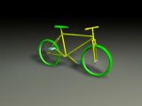 简单的自行车maya模型