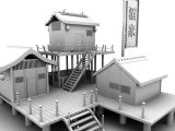 酒店,古代场景,建筑maya3d模型