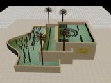 喷泉,建筑,室外场景max3d模型