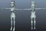 女孩,卡通人物maya3d模型