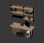办公台,桌椅max3d模型