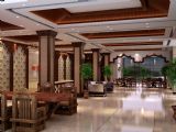 东南亚风格宾馆,餐厅,室内场景max3d模型