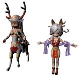 狐妖精灵,人头鹿,女性,游戏角色maya3d模型