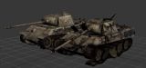 豹式坦克,军事战车,游戏场景max3d模型
