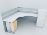 带储物柜的办公桌3D模型
