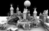 皮皮谷,卡通城堡场景maya模型