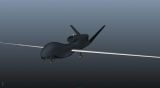 美国无人机,全球鹰,飞机maya模型