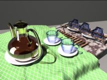 茶具,杯子,室内家具maya模型