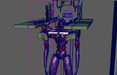EVA_初号机,机械,卡通角色maya模型