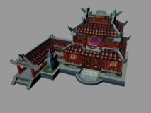 古代房子,古建筑maya模型