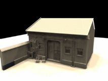 古旧的房子,建筑,室外场景maya模型