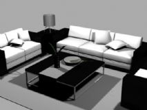 客厅设计,沙发,室内家具max模型