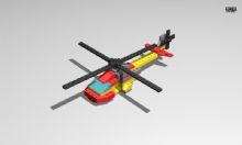 乐高拼凑飞机,直升机3D模型