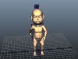 小胖孩,男孩,卡通人物maya模型