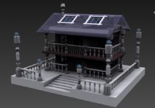 原创双层房子,房屋3D模型