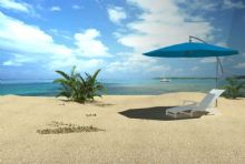 悠闲海滩,室外场景maya模型