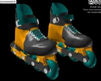 溜冰鞋,鞋子,运动器械max模型