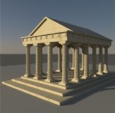 希腊神殿,神庙,国外建筑,室外场景maya模型