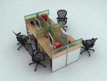 办公桌,桌椅,办公室配套,室内家具max模型