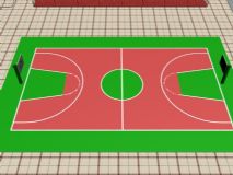 标准尺寸篮球场,室外场景max模型