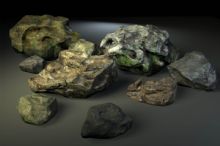 石头,室外场景maya模型