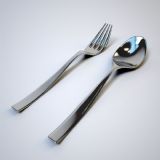 勺子和叉子,餐具max模型