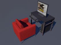 电脑桌,桌椅,沙发椅,室内家具C4D R14模型