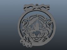 虎头,动物雕刻maya模型