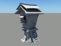 长房子maya 3D模型